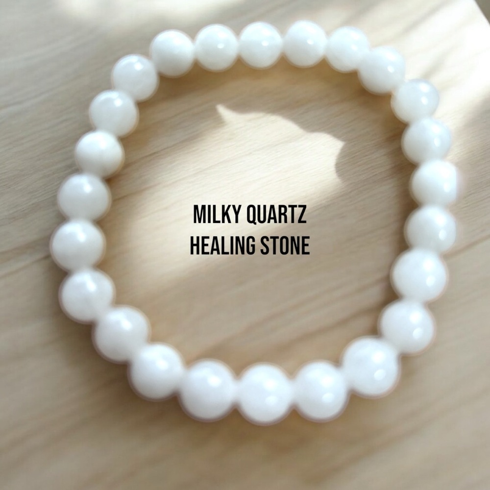Elegant Milky Quartz Healing Bracelet